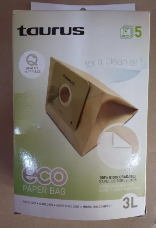 Bolsas Aspirador Taurus TX3 y Eco Paper Bag