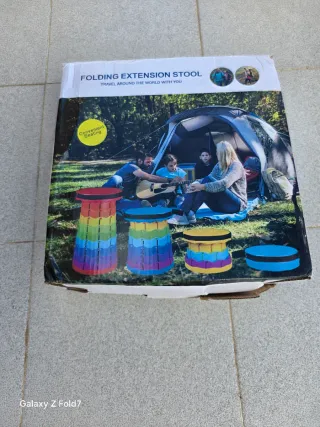 Taburete plegable telescópico