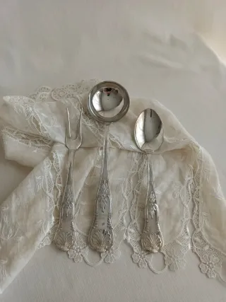 Cubertería baño plata 51 piezas