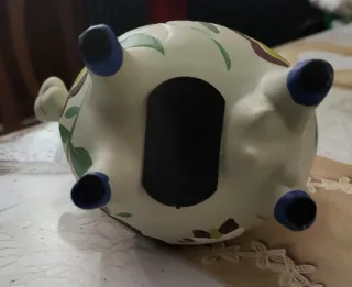 Salvadanaio mucca decorata