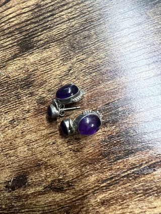 Pendientes Plata Ley 925 y Amatistas