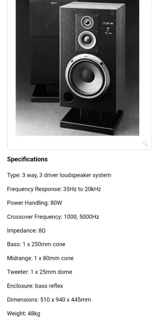 Altavoces Vintage Sony SS-G4