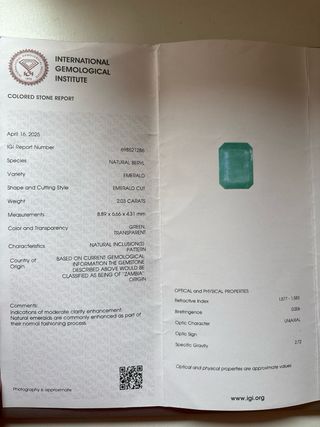 Sortija Oro y Esmeralda Talla 14