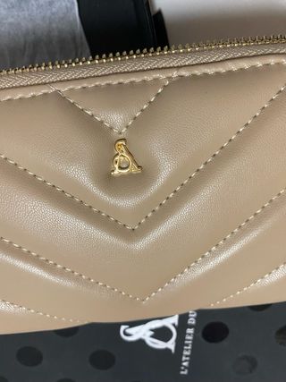 Portafoglio L'Atelier du Sac Beige Nuovo