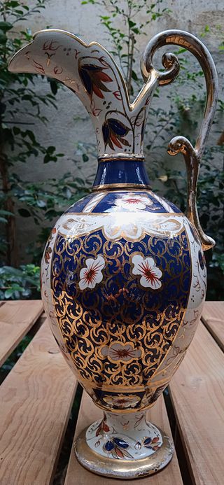 Pareja Jarras Limoges S. XIX Cerámica