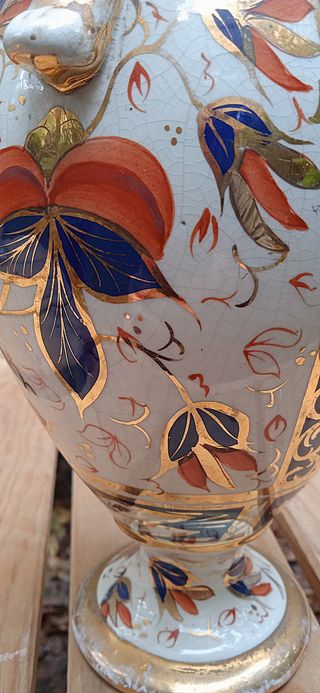 Pareja Jarras Limoges S. XIX Cerámica