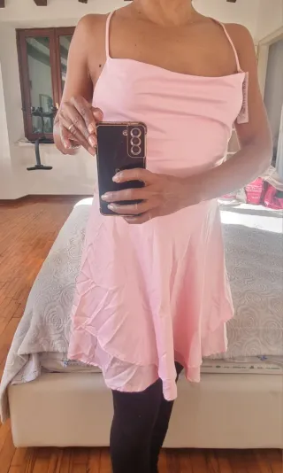 Abito corto rosa Elian taglia unica