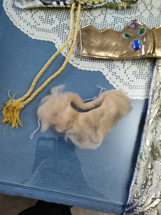 Disfraz Rey Mago Dorado Cebra