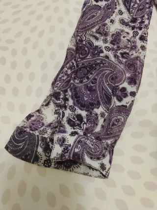 Camisa seda entallada T.40