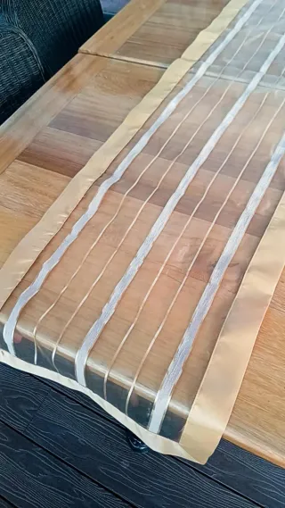 Caminho de mesa, dourado 137x34cm - 2 Unidades