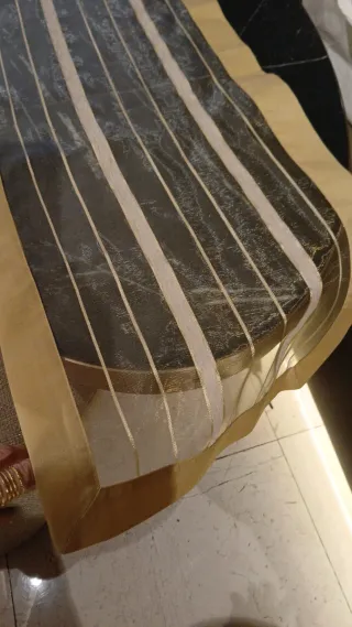 Caminho de mesa, dourado 137x34cm - 2 Unidades