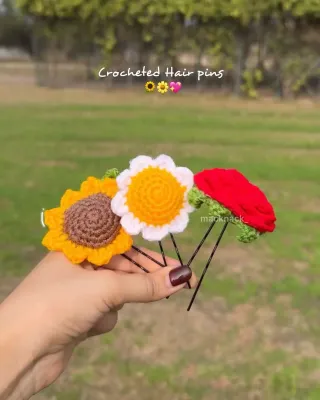 Gomas pelo crochet girasol (pack 5)