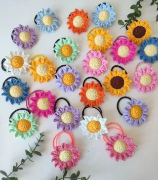 Gomas pelo crochet girasol (pack 5)
