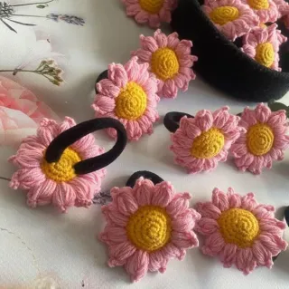 Gomas pelo crochet girasol (pack 5)