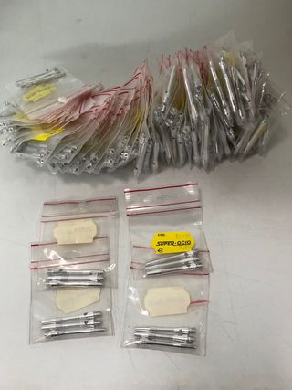 Lote 195 cañas aluminio 4cm plata dardos