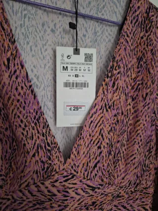 Vestido Zara Mini Multicolor Talla M