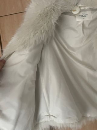 Chaqueta de pelo blanca Talla S