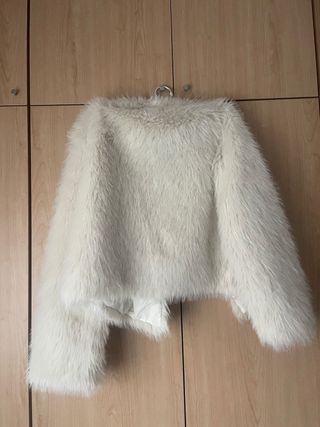 Chaqueta de pelo blanca Talla S