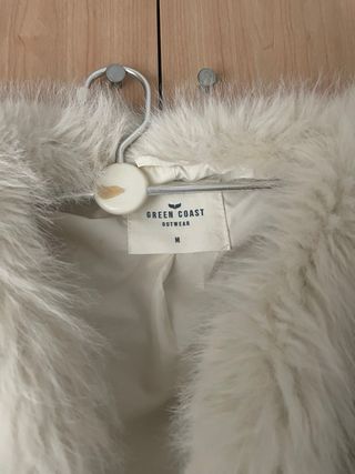 Chaqueta de pelo blanca Talla S