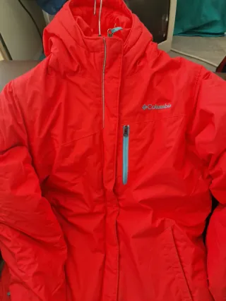 Chaqueta Columbia Roja Impermeable