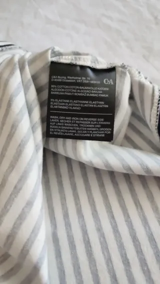 Bata rayas Talla XL, CON ETIQUETA