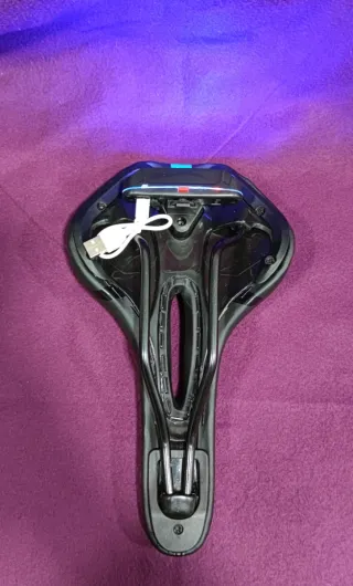 Sillín bicicleta estrecho azul