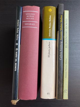 Lote 5 libros Antonio Muñoz Molina