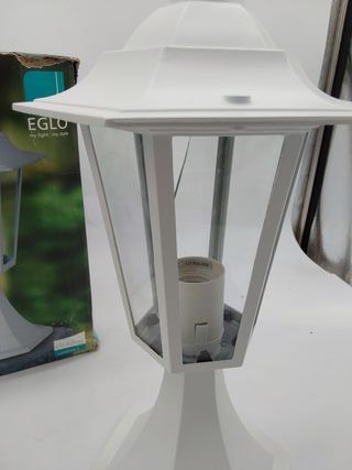 EGLO Laterna 5 TIENE UN CRISTAL ROTO  Lámpara de pedestal para exterior, luz de exterior de 1 foco.