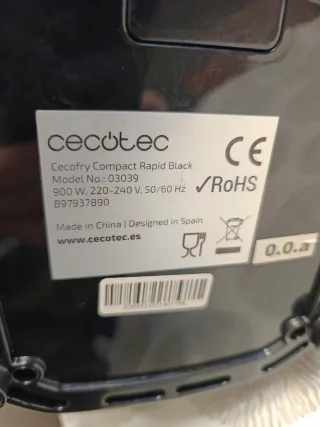 Freidora de aire Cecotec