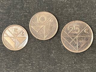 Lotto Aruba 3 monete 5, 10, 25 cent
