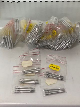 Lote 159 cañas aluminio 5cm plata para dardos