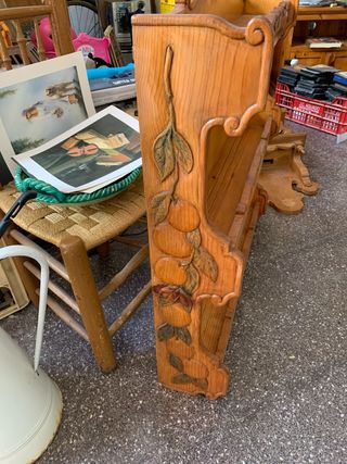 Platero de madera rústico