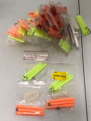 Lote 117 cañas plástico colores 5,5cm