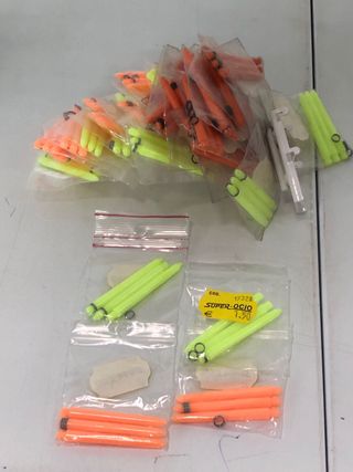 Lote 117 cañas plástico colores 5,5cm