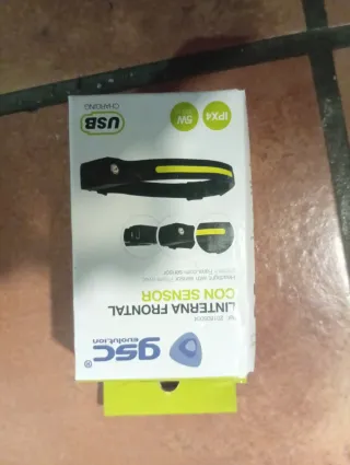 Linterna LED GSC CREE USB Sensor Movimiento