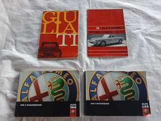 4 x Libretti Uso Manutenzione Alfa Romeo originali