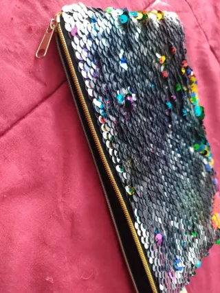 Pochette paillettes arcobaleno