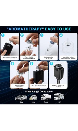 Cargador Coche USB C Luz Estrella Aromaterapia