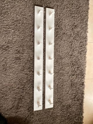 2 Percheros Ganchos IKEA Blanco