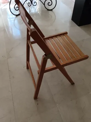 Silla plegable de madera