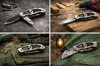 Coltello Multifunzione Pieghevole 3 Lame Inox