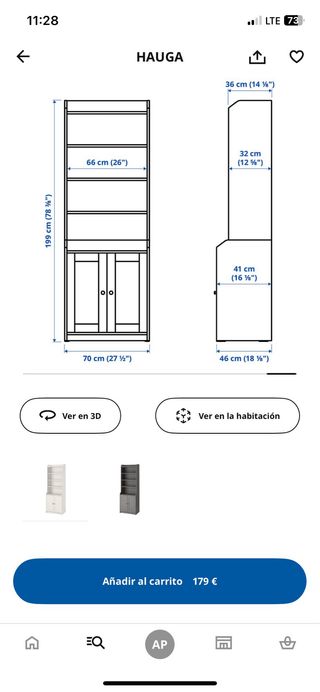 Armario Hauga Ikea Blanco