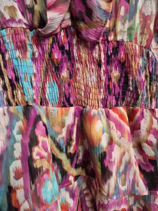 Vestido Zara Mini Multicolor Volantes Talla S