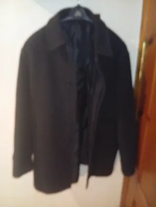 Abrigo de paño gris