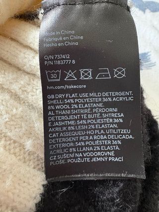 Jersey H&M Rayas Blanco y Negro