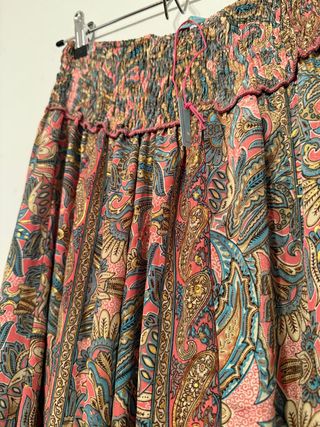 Falda larga hippie estampada talla única