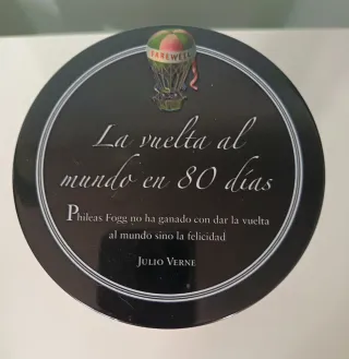 Lata decorativa con mapa antiguo