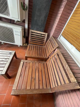 Conjunto Muebles Exterior Madera