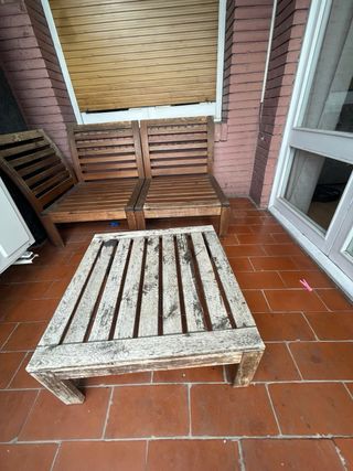 Conjunto Muebles Exterior Madera