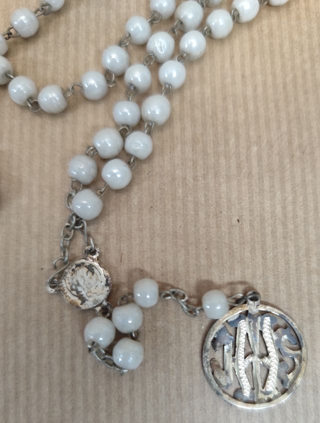 Antiguo Rosario Plata Nácar